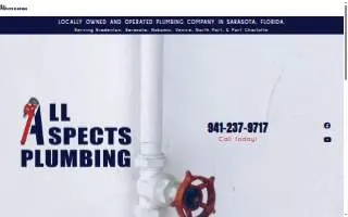 All Aspects Plumbing website