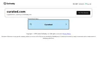 Curated Catering & Events website