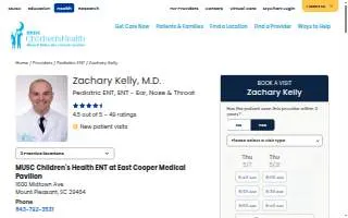 Zachary Kelly, MD of Charleston website