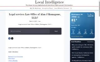 Law Office of Alan J Komagome, LLLC website