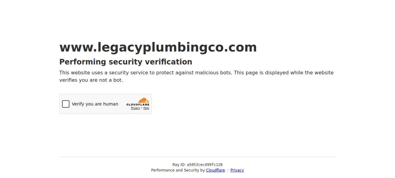 Legacy Plumbing Co, LLC website