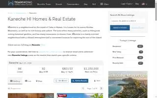 Team Wong - Hawaii Real Estate of Kaneohe website