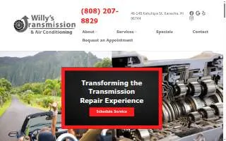 Willy's Transmission & Air Conditioning of Kaneohe website