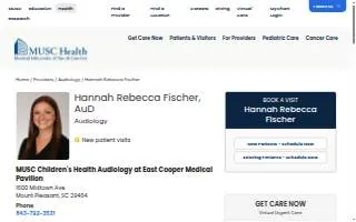 Hannah Rebecca Fischer, AuD website