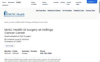 MUSC Health GI Surgery at Hollings Cancer Center