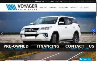 Voyager Auto Sales of Ewa Beach website