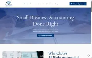 All Right Accounting of Iowa City website