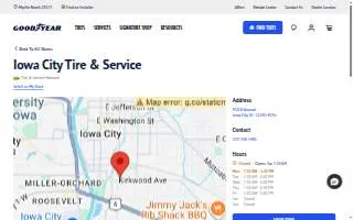 Iowa City Tire and Service website