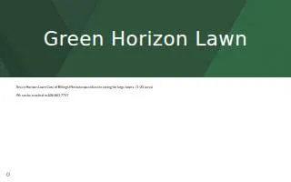 Green Horizon Lawn & Landscape website