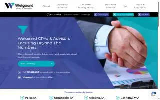 Welgaard CPAs & Advisors of Urbandale website