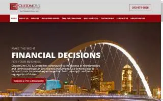 CustomOne CFO & Controllers of Urbandale website