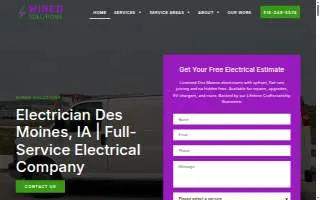 Wired Solutions of Urbandale website