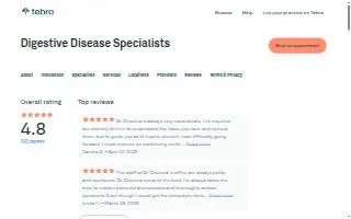 Digestive Disease Specialists website