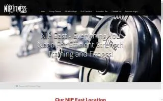 NIP East - Fitness and Smoothie Bar website