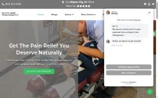 Acute Care Chiropractic website