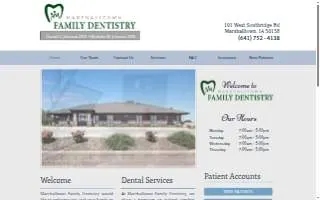 Marshalltown Family Dentistry website