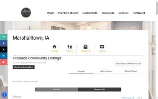 Legacy Real Estate of Marshalltown website