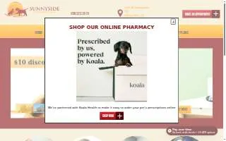 Sunnyside Veterinary Clinic website