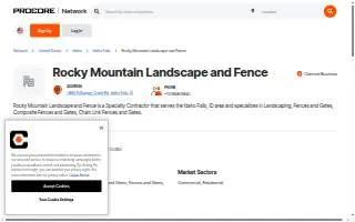 Rocky Mountain Landscape & Fence website