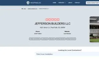 Jefferson Builders & Roofing LLC website