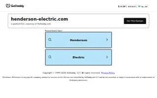 Henderson Electric LLC website