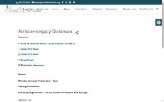 Acrisure Post Falls, ID (Dickinson Insurance) website