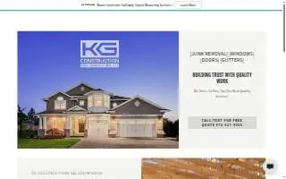 K&G Construction LLC website