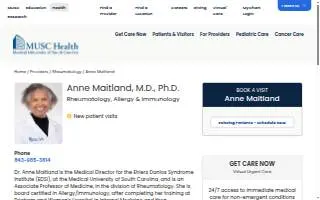 Anne Maitland, MD, PHD website
