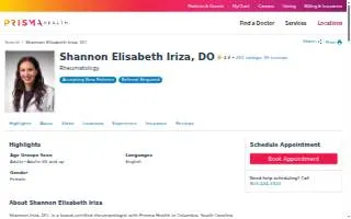 Shannon Elisabeth Iriza, DO website