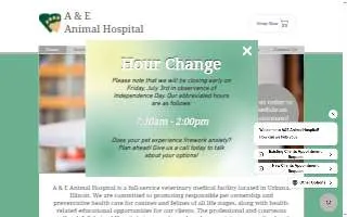 A & E Animal Hospital of Champaign website