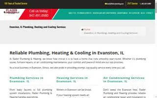 Flader Plumbing & Heating website