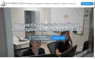 Southern Coast Spine & Pain Specialists of Beaufort website