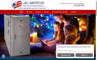 All American HVAC Co website