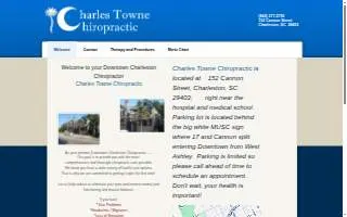 Charles Towne Chiropractic website