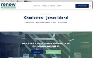 Renew Wellness of Charleston website
