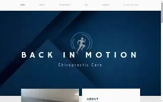 Back in Motion Chiropractic of Lafayette website