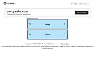 Perry Auto website