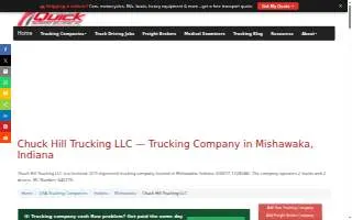 Chuck Hill Trucking LLC website