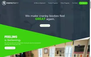 Perfectly Fit Wellness website