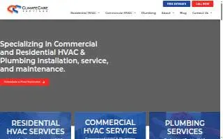 ClimateCare New Albany AC Repair website