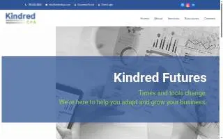 Kindred CPA, LLC website
