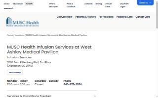 MUSC Health Infusion Services at West Ashley Medical Pavilion