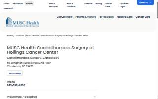 MUSC Health Cardiothoracic Surgery at Hollings Cancer Center