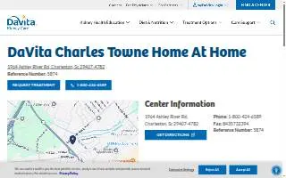 DaVita Charles Towne Home At Home website