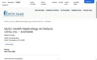MUSC Health Nephrology at Dialysis Clinic, Inc. - Archdale website