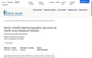 MUSC Health Mammography Services at North Area Medical Pavilion