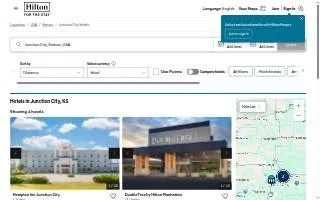 Hampton Inn Junction City website