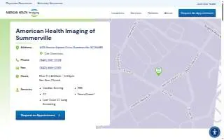 American Health Imaging Summerville website