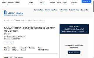 MUSC Health Prenatal Wellness Center at Cannon