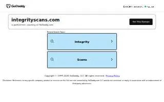 Integrity Scans Health & Testing website